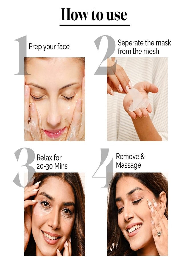 LuxaDerme Under Eye Revive - Bio Cellulose Serum Sheet Mask. It Soothes, Brightens & Depuff Under-Eye Dark Circles. All Skin Types. 100% Fermented Coconut Jelly. (Pack of 5) - Image 5