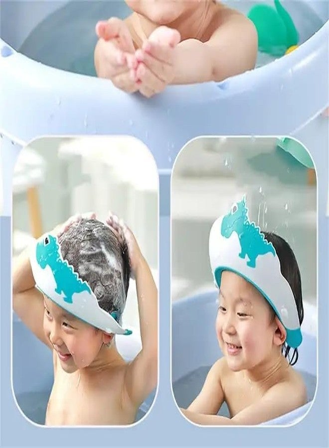 NL TRADERS Shower Cap Bath Visor hat for Eye and Ear wash ProtectionAdjustable Silicone Bathing Crown Waterproof Shampoo hat for Washing Hair Shower Bathing Protection Bath Cap for Toddler Baby Children - Image 2