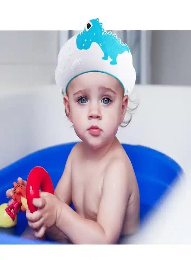 NL TRADERS Shower Cap Bath Visor hat for Eye and Ear wash ProtectionAdjustable Silicone Bathing Crown Waterproof Shampoo hat for Washing Hair Shower Bathing Protection Bath Cap for Toddler Baby Children - Image 5