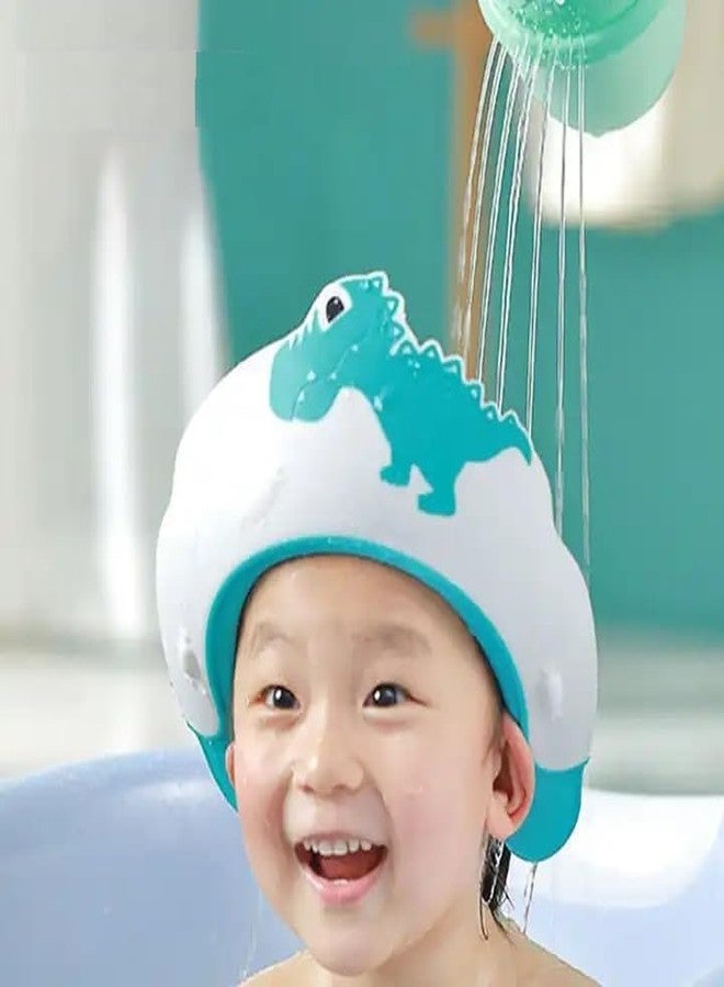 NL TRADERS Shower Cap Bath Visor hat for Eye and Ear wash ProtectionAdjustable Silicone Bathing Crown Waterproof Shampoo hat for Washing Hair Shower Bathing Protection Bath Cap for Toddler Baby Children - Image 1