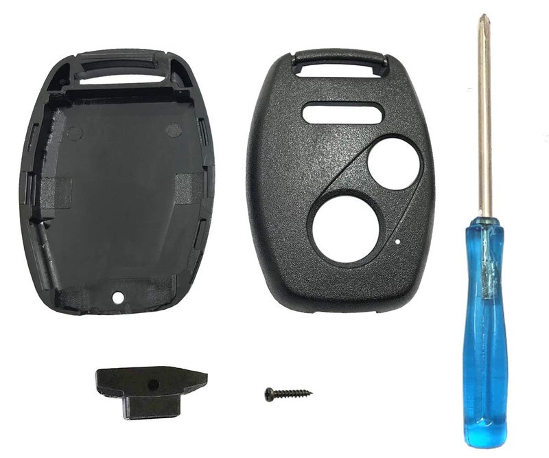 No Cutting Required Replacement Keyless Entry Key Fob Cover Case fits for Honda 2003-2012 Pilot Accord CR-V Civic Hybrid EX SE 2005-2006 Pilot 2009-2015 Element Fit Key Fob Shell