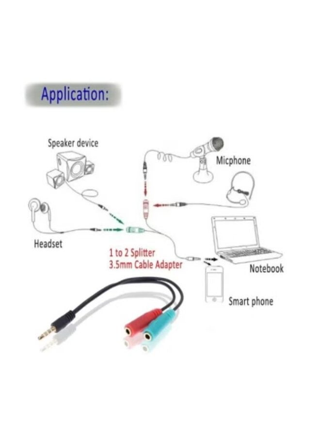 Audio Splitter Cable Black - Image 2