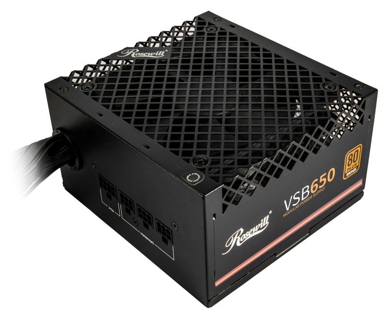 Rosewill VSB 650W 80+ Bronze, ATX 3.0 & 3.1 Compatible, Semi-Modular Power Supply, PCIe 5.1 12V-2x6 Connector, 105Â°C/221Â°F Japanese Capacitor, 120mm ICB Silent Fan - 5 Year Warranty - Image 1