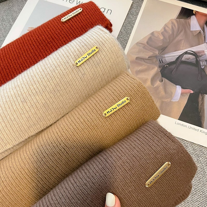 Australian Pure Wool 100 Cashmere Scarf Arrival All-Match Winter New Year Red Warm Knitted Scarf For Women - Image 5