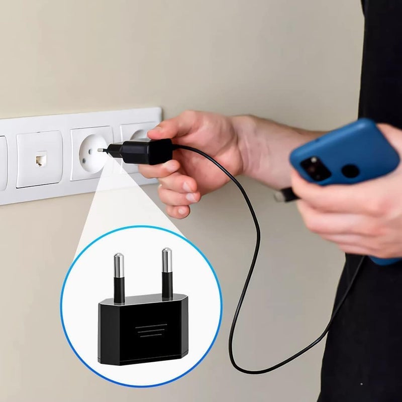 OneNine 3 Pieces US to EU Adapter, 2 Pin US Plug Adapter for Germany, US to EU Travel Plug, Device Plug Adapter with Aliment Supply - Image 3