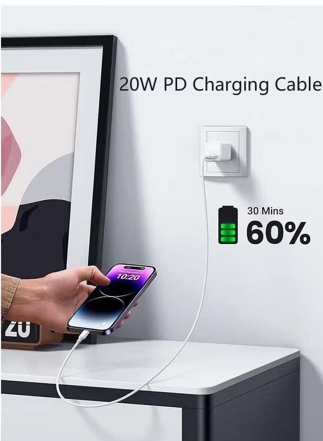 Compatible with iPhone charging cable 1M [MFi certified] USB-C to Lightning cable , supports fast charging, PD 20W, suitable for iPhone 14/14 Pro/14 Plus/14 Pro Max, iPad Pro, iPhone 8-13 full series - Image 2