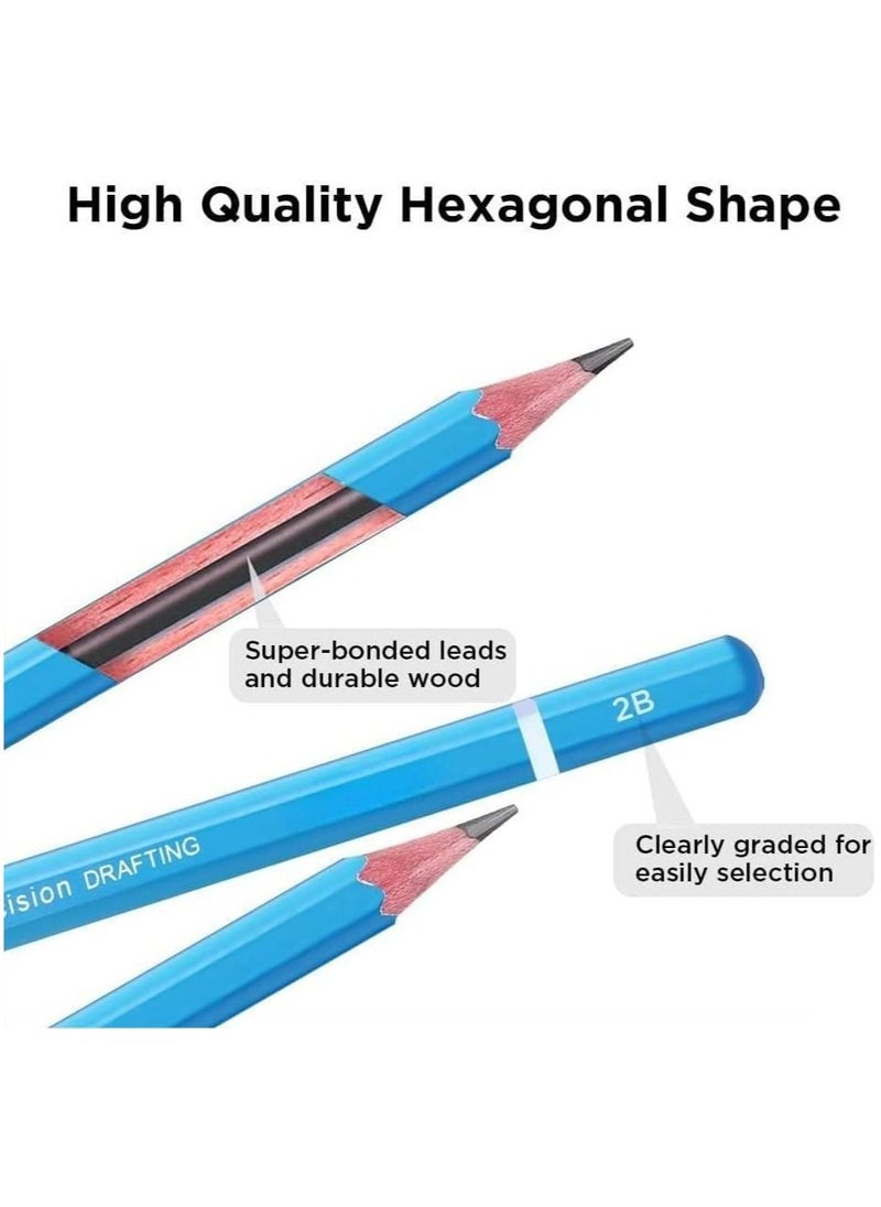 SYOSI - Sketch Pencils for Drawing 2B, 12 Pcs Professional Art Drawing Pencils for Shading - Image 1