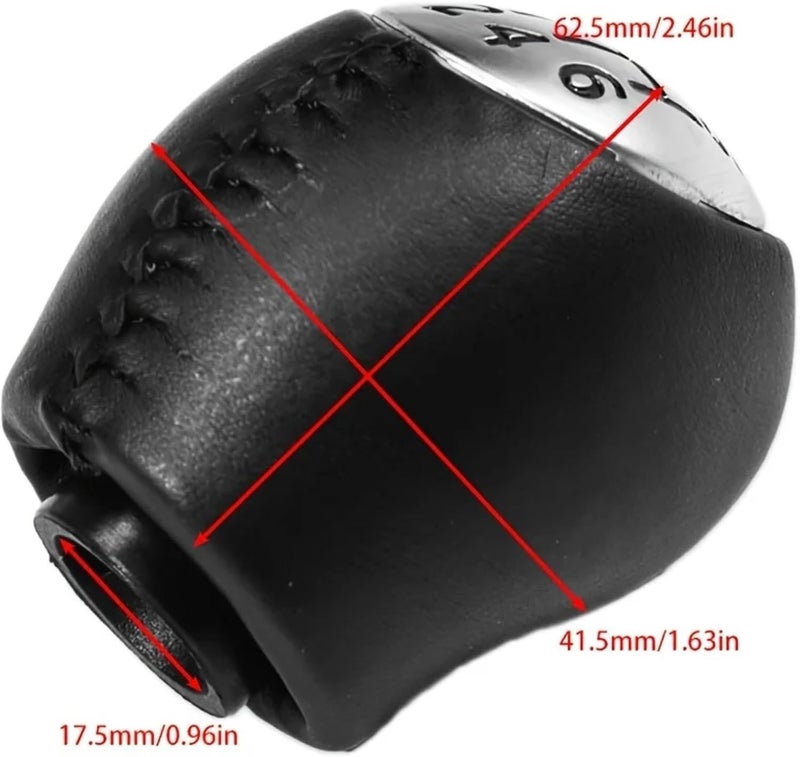 Shift Knob 2pcs 6-Speed Gear Shift Knob Leather Handleball for Manual Automatic Vehicles - Image 5