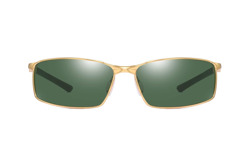 Karsaer Men's Polarised Sunglasses Driving Cycling Sports Glasses For Men Sunglasses For Men Stylish E1030,gold,green - Image 2