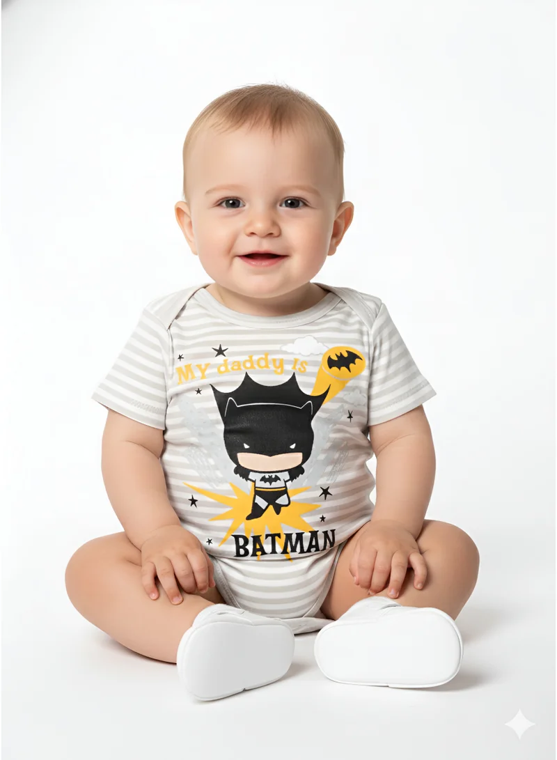 Bambimici Bambimici Batman Print Short Sleeve  Body suit  Set of 2