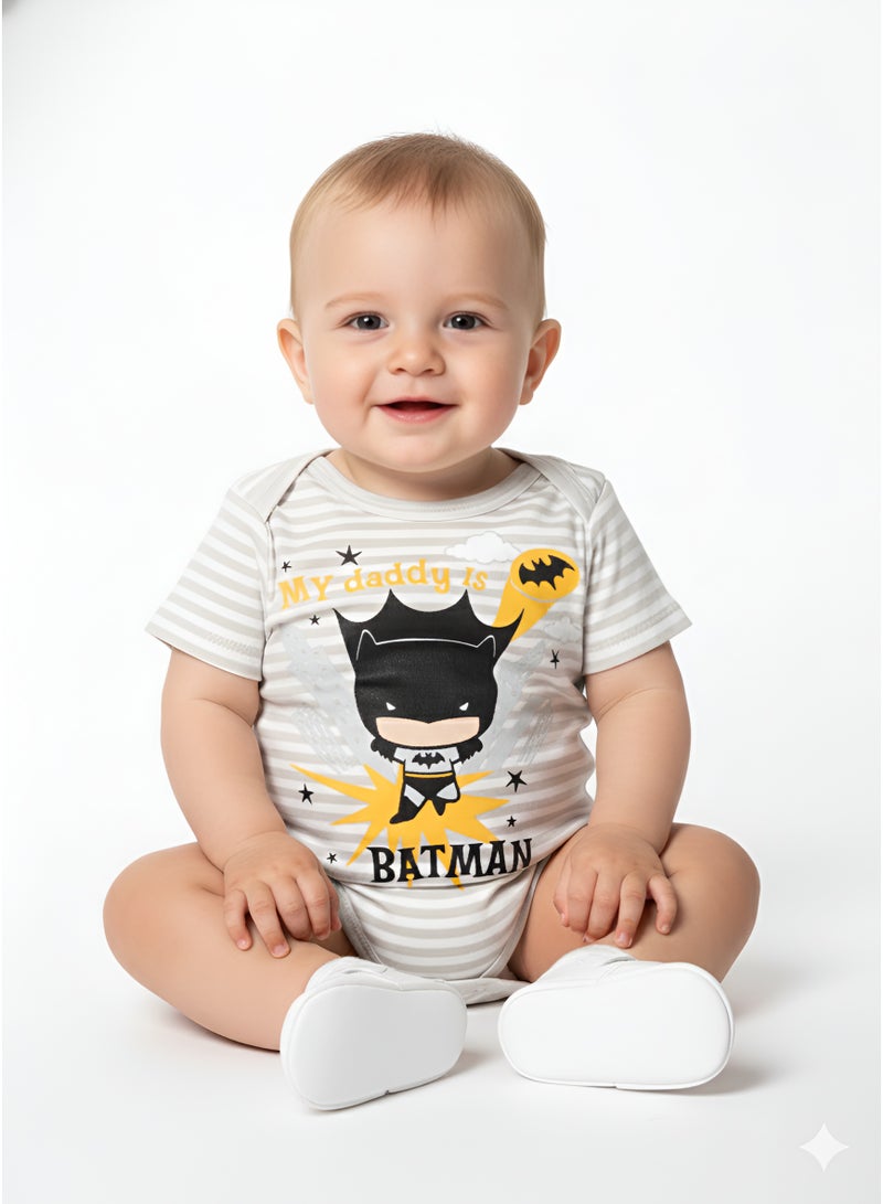 Bambimici Batman Print Short Sleeve  Body suit  Set of 2 - Image 4