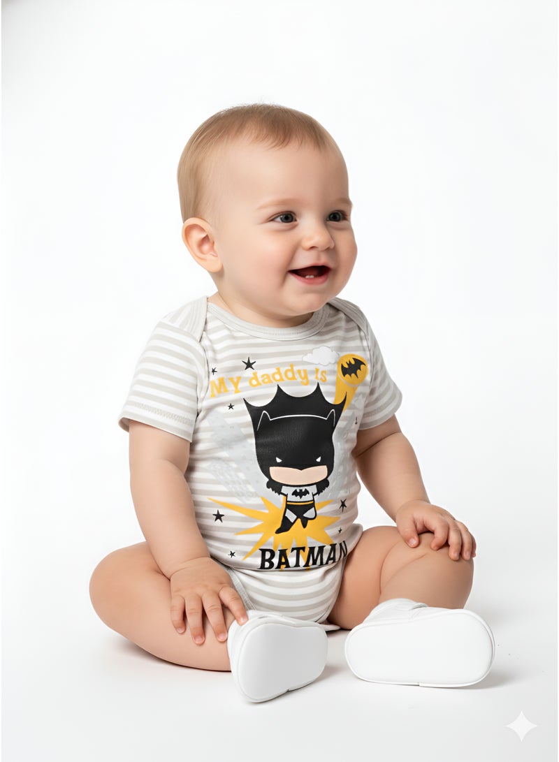 Bambimici Batman Print Short Sleeve  Body suit  Set of 2 - Image 2