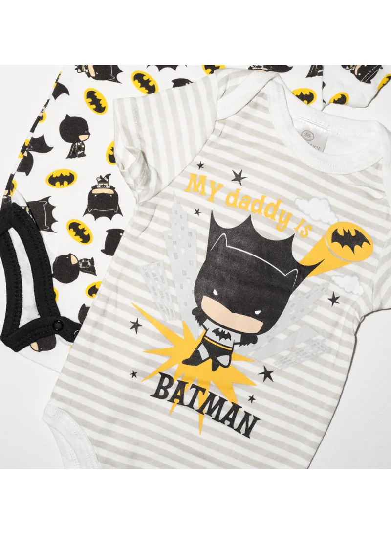 Bambimici Bambimici Batman Print Short Sleeve  Body suit  Set of 2