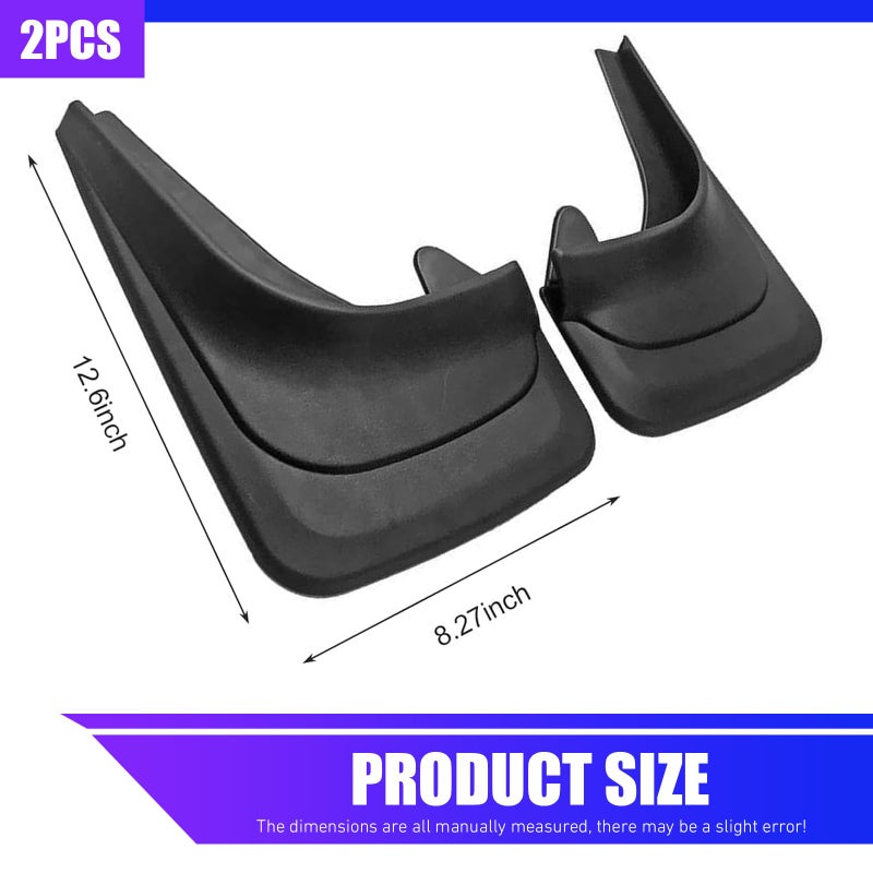 Zosgrew 2 PCS Car Mud Flaps, Splash-Proof Mud Splash Guards Tire Protector, Front and Rear Mudguard Replacement, Universal for Most Sedans (Black #S) - Image 2