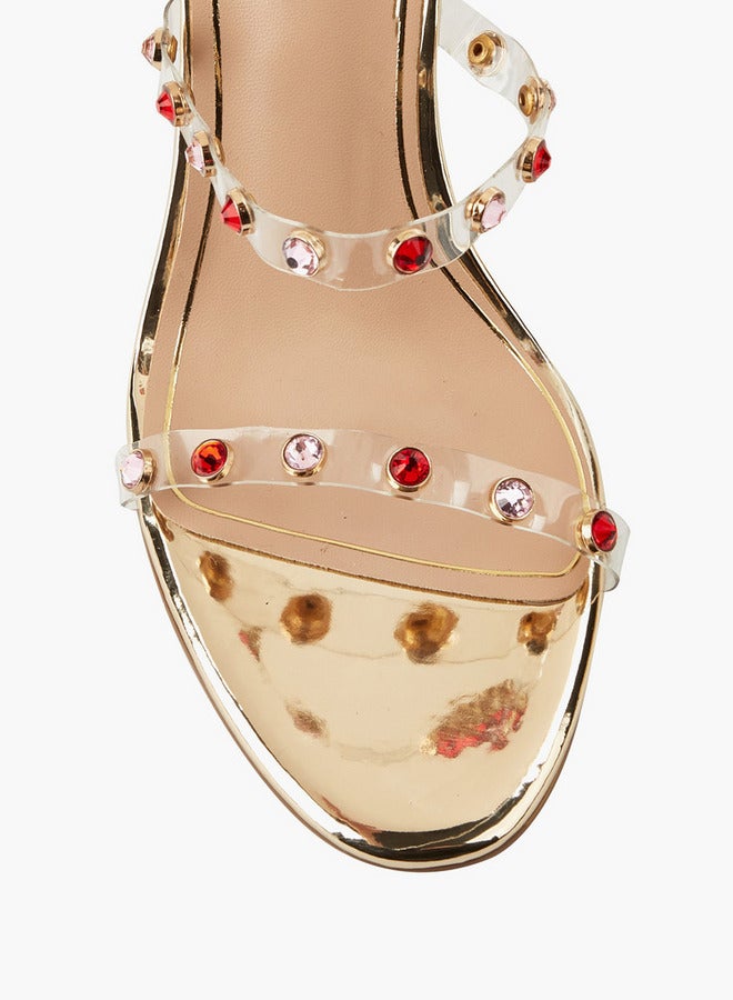 Celeste Women Studded Ankle Strap Sandals - Image 4