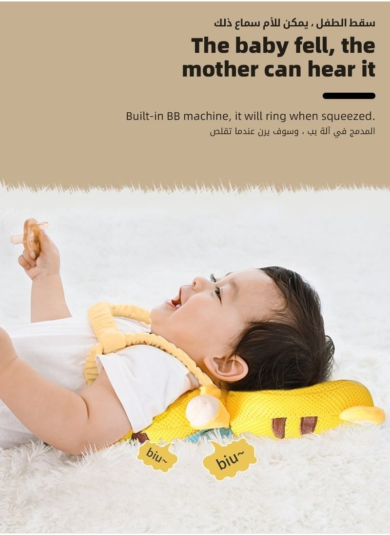 MIXDE Baby Head Protector, Infant Head Protect Pillow, Toddlers Head Safety Pad Cushion, Adjustable Toddlers Head Safety Pad Cushion Backpack, Baby Back Protection for Crawling u0026 Walk  - Image 4