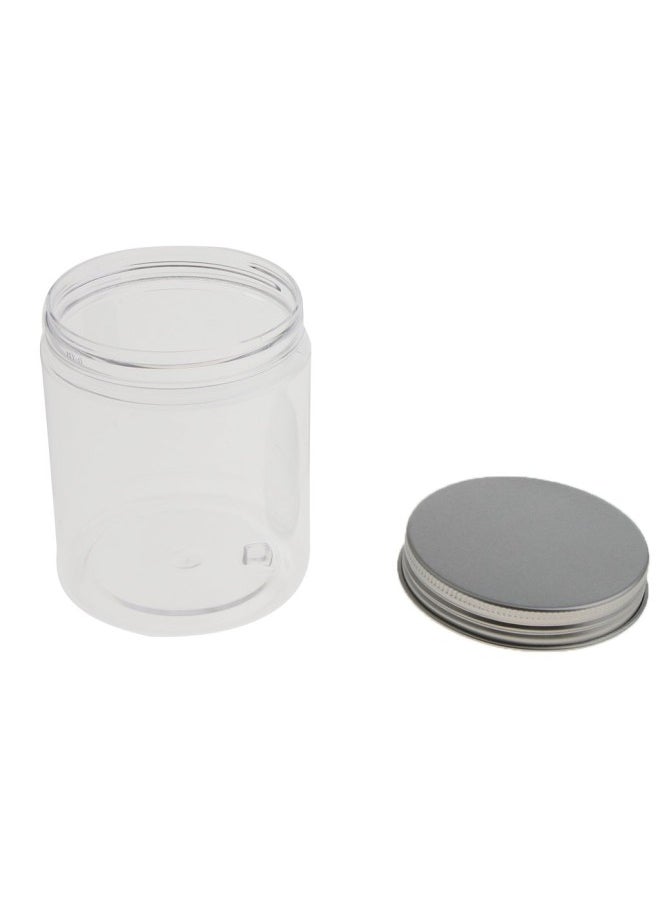 silvercnc 5PCS 250ML Clear Empty Refillable PET Plastic Wide Mouth Cosmetic  - Image 5