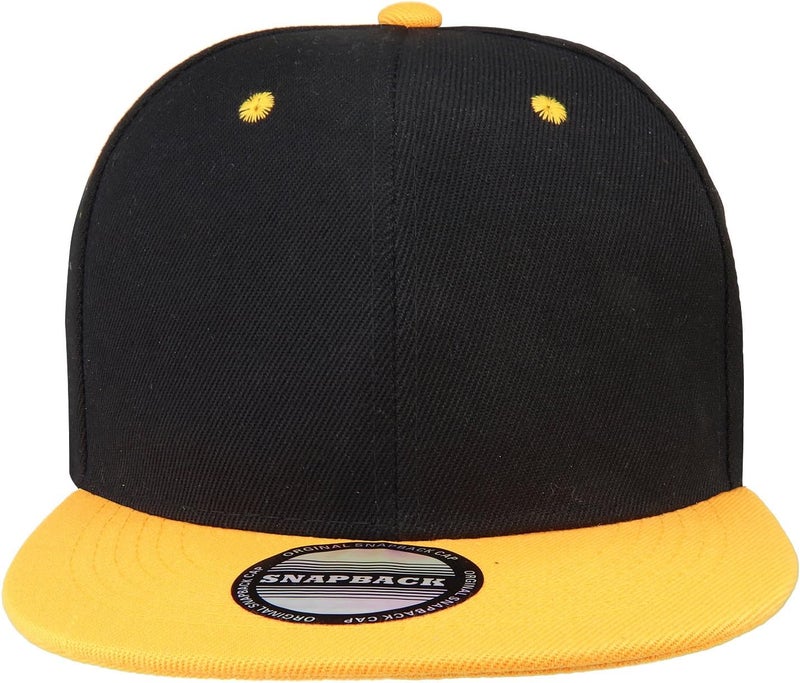 Falari Classic Snapback Hat Cap Hip Hop Style Flat Bill Blank Solid Color Adjustable Size - Image 4