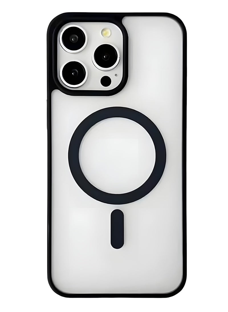 Magsafe Case for iPhone 14 Pro Max Magsafe Clear Cover Magnetic Wireless Charging Support, Shockproof Protection, Scratch-Resistant for iPhone 14 Pro Max - Black - Image 2