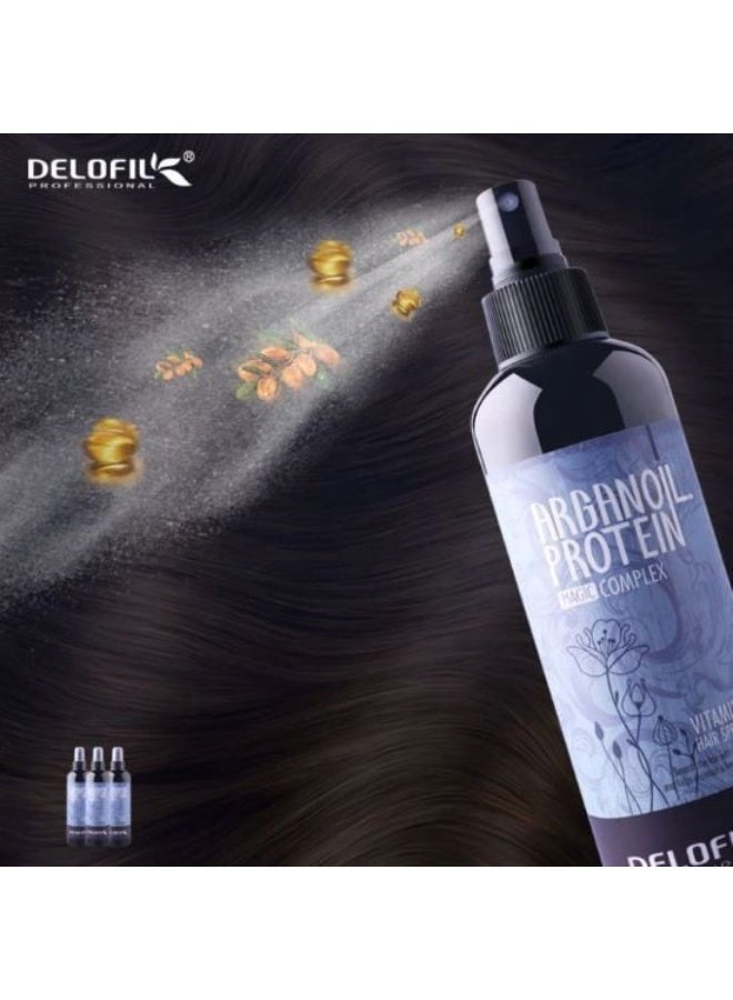 DELOFIL Argan Oil & Protein Vitamin Hair Spray - Magic Complex Nourishing & Leave-in Protecting Spray - Image 4