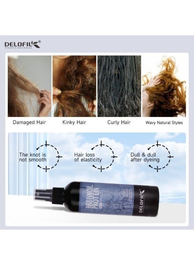 DELOFIL Argan Oil & Protein Vitamin Hair Spray - Magic Complex Nourishing & Leave-in Protecting Spray - Image 5