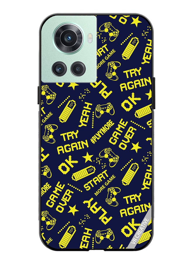 VR CREATIVE Protective Case Cover For OnePlus 10R Pixel Game Style Design Multicolour - Image 1