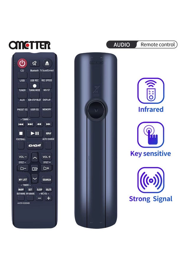 OMETTER - AH59-02694B Remote Control for Samsung Mini Hi-Fi Component Audio System MX-J630 MX-J730 MX-JS5000 MX-JS5500 MXJ630 MXJ730 - Image 1
