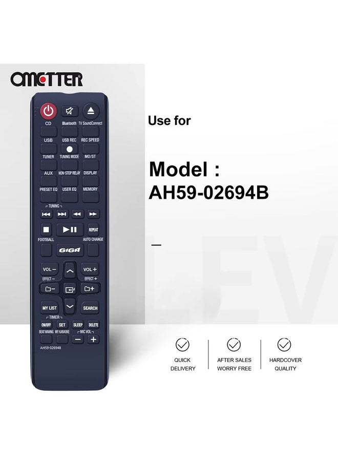 OMETTER - AH59-02694B Remote Control for Samsung Mini Hi-Fi Component Audio System MX-J630 MX-J730 MX-JS5000 MX-JS5500 MXJ630 MXJ730 - Image 1