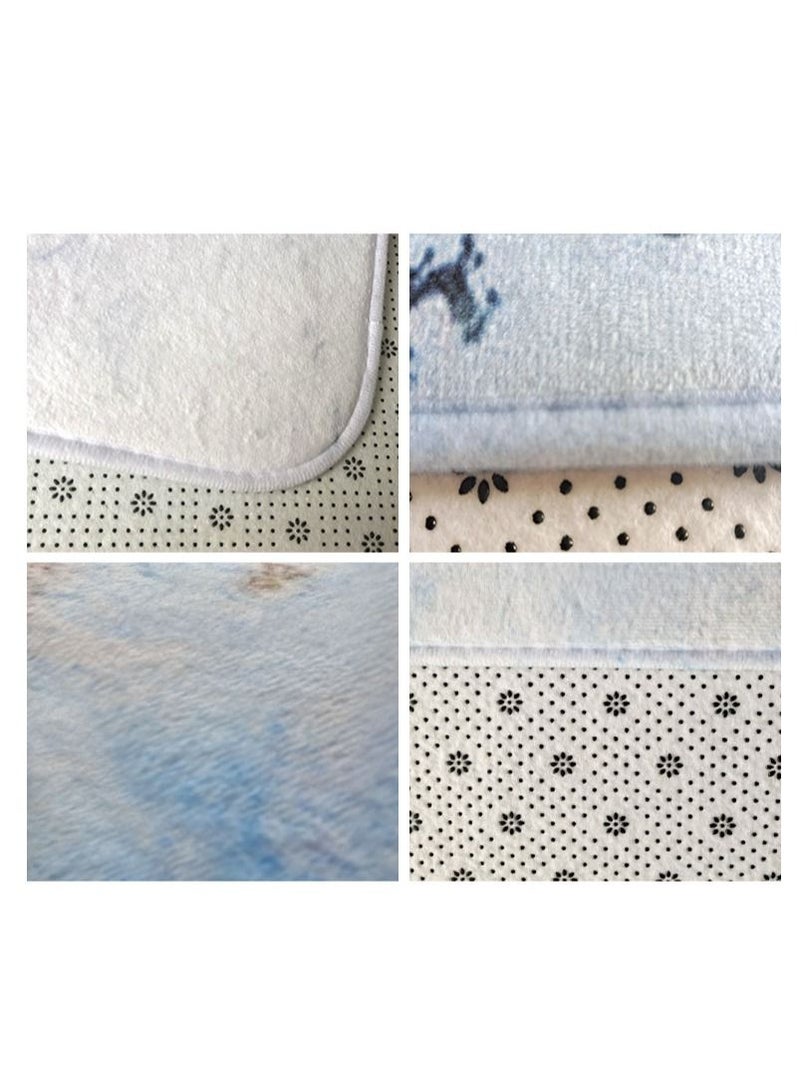 الأزرق جي دبليو طقم إكسسوار دواسات الحمام من 3 قطع - Image 4