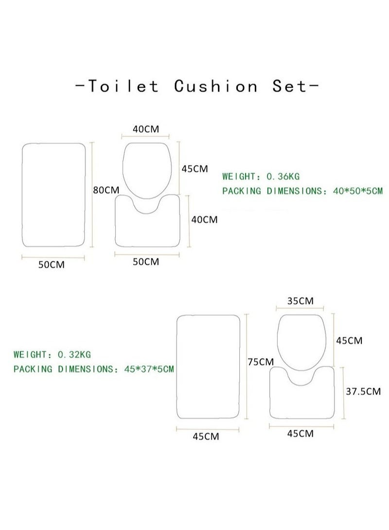 الأزرق جي دبليو طقم إكسسوار دواسات الحمام من 3 قطع - Image 5