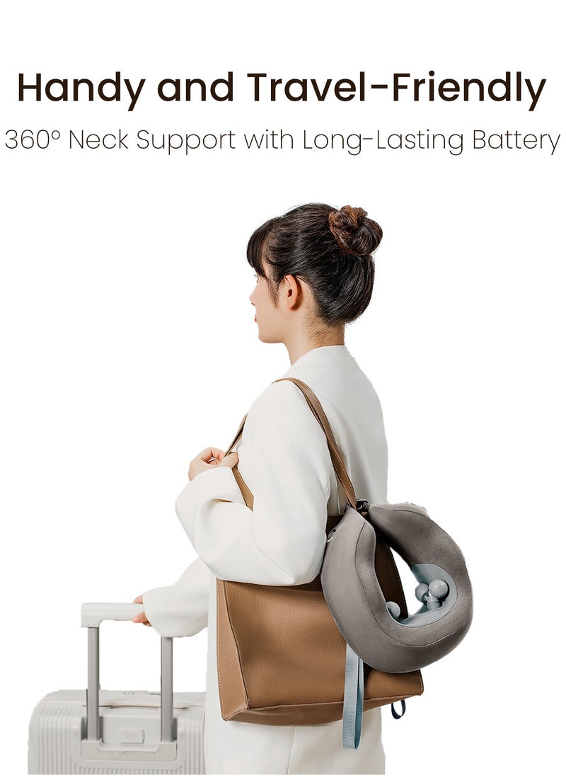 ROTAI - Premium Electric Neck Massager Pillow – Portable U-Shaped Memory Foam with Heat & Vibration Therapy – Relieves Neck & Shoulder Pain – Travel-Friendly – Rechargeable for Home, Office, and Car Use - Image 1