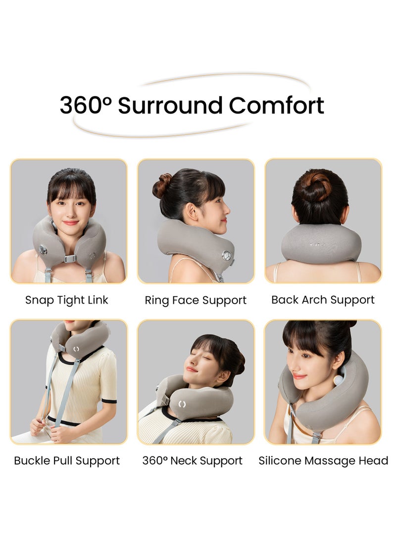 ROTAI - Premium Electric Neck Massager Pillow – Portable U-Shaped Memory Foam with Heat & Vibration Therapy – Relieves Neck & Shoulder Pain – Travel-Friendly – Rechargeable for Home, Office, and Car Use - Image 1