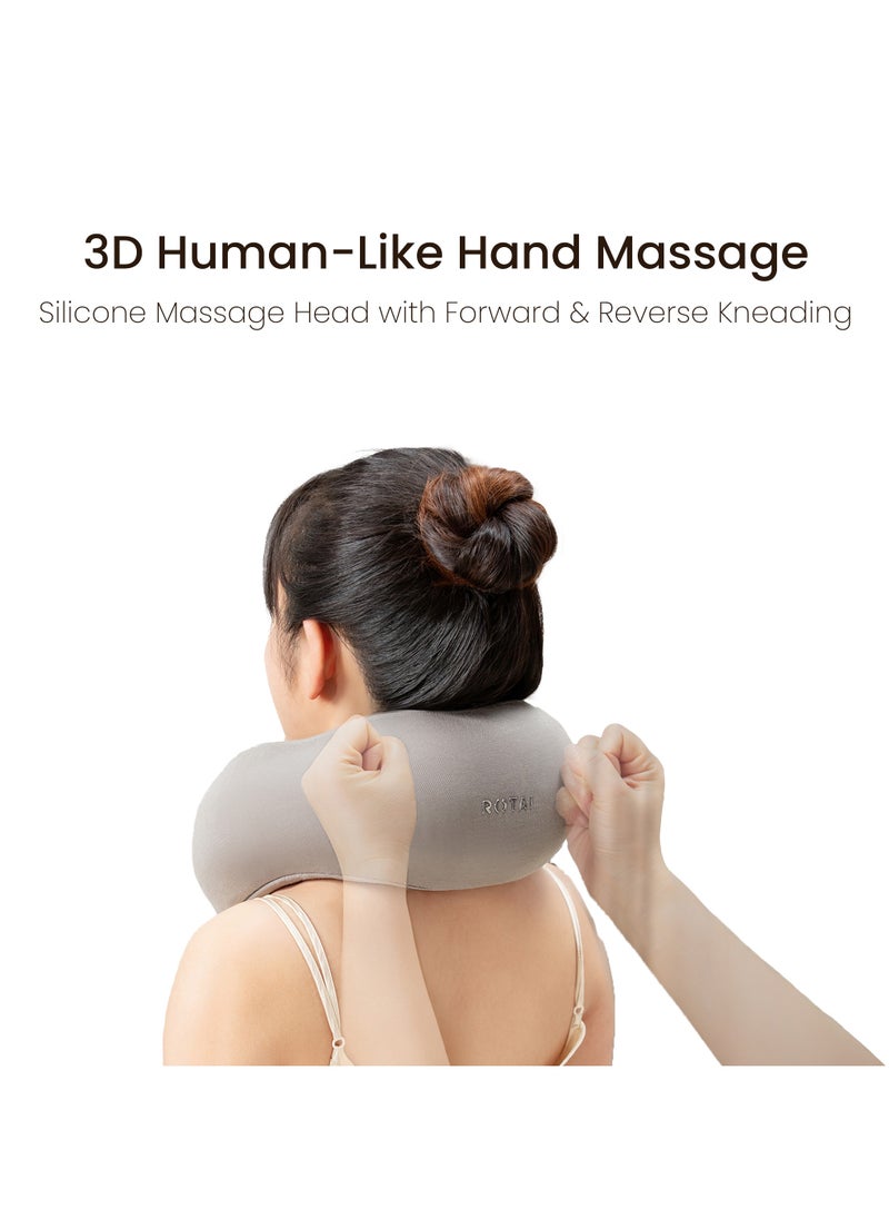 ROTAI - Premium Electric Neck Massager Pillow – Portable U-Shaped Memory Foam with Heat & Vibration Therapy – Relieves Neck & Shoulder Pain – Travel-Friendly – Rechargeable for Home, Office, and Car Use - Image 1
