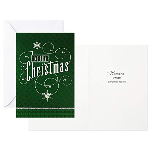 Hallmark Image Arts Christmas Boxed Cards Assortment, Elegant Lettering (4 Designs, 24 Cards with Envelopes) - Image 4