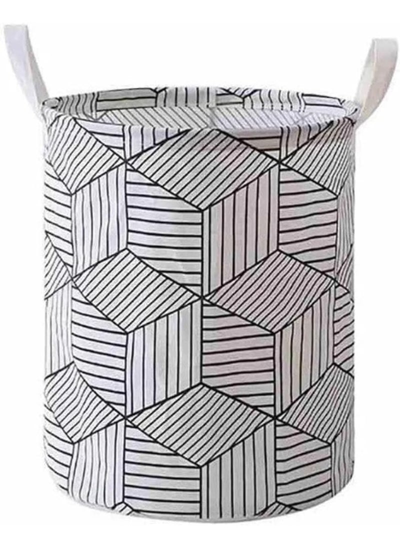 TYCOM Large Laundry Basket Canvas Storage Bins Baby Nursery Hamper for Boys and Girls Toy Box Gift Baskets for Home Office Home Decor Diamond. 