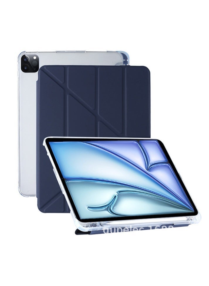 إغرين99 for [iPad Air 11 بوصة (2024 6th M2 / 2025 7th M3 / 2026 8th M4)] [iPad Pro 11 بوصة (22/21/20/18)] [iPad Air 10.9 بوصة(2020 4th / 2022 5th)] غطاء القضية, تصميم قابل للتشوه 4 + Y-Shaped, زاوية متعددة, غطاء اللوح الجلدي الناعم Tpu, إيقاظ / نوم تلقائي,طفل أزرق - Image 1