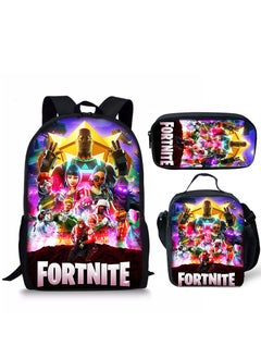 FORTNITE Fortnite Backpack 3 Piece Set Beautiful Casual Travel Backpack Large Capacity Breathable Portable Lightweight 3 Piece Gaming Backpack  - Image 1