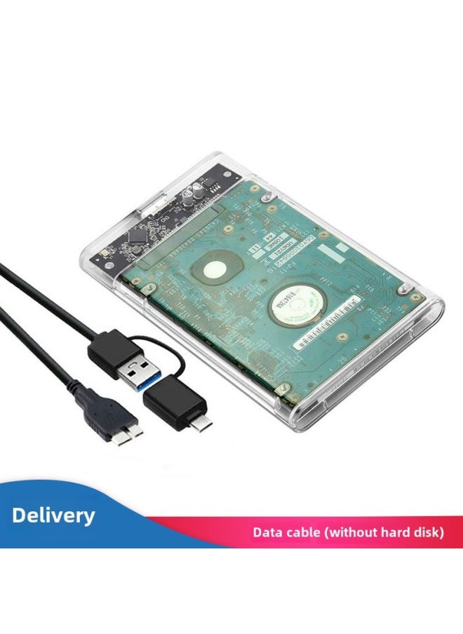 Generic 2.5 Inch Sata Serial USB3.0 Interface SSD Solid State Mechanical Mobile Phone Computer Available Transparent Mobile Hard Disk Box-Color:U25TY3.0-M-A-C  - Image 1