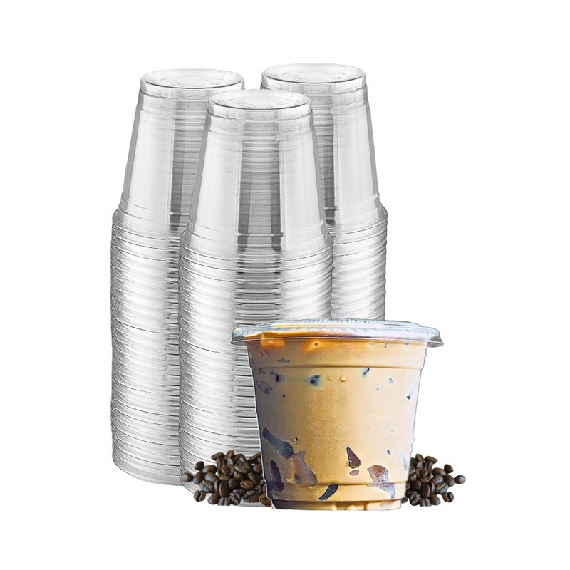 Green Direct Clear Plastic Cups with Lids  9 oz Disposable Cups for Iced Coffee Bubble Tea Smoothies Cold Drinks  Sturdy Cups with Tight Lids for OntheGo Use Parties Pack of 50