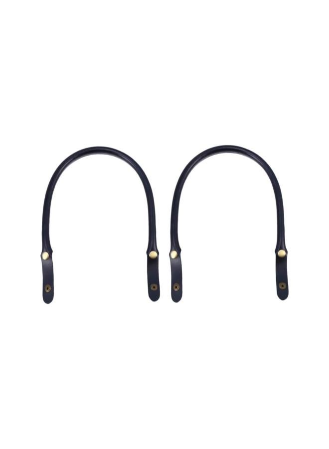 klarako 2PCS Leather Purse Handles PU Leather Purses Straps Shoulder Bag Strap Replacement Handles (Black)  - Image 1