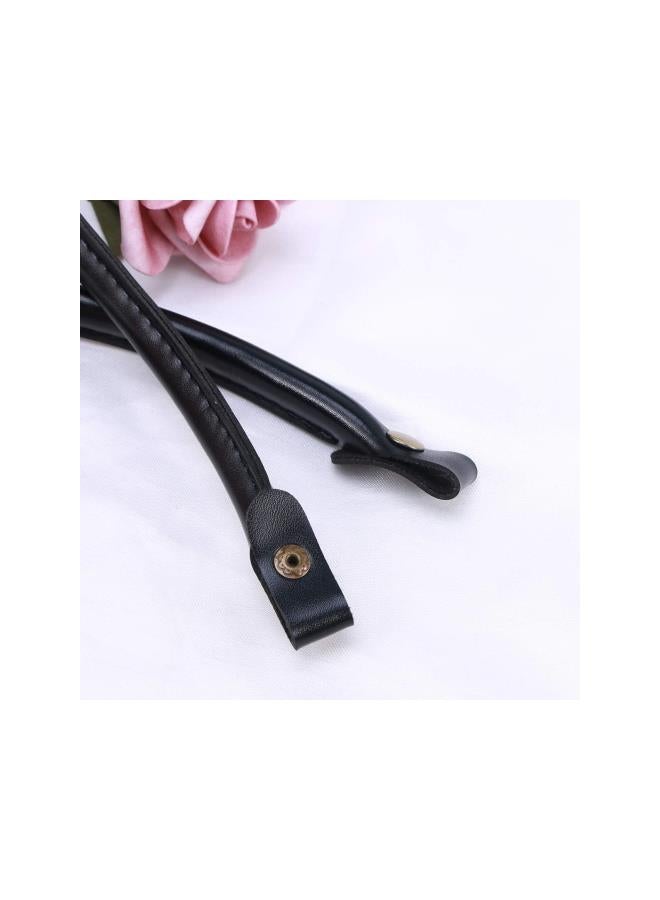 klarako 2PCS Leather Purse Handles PU Leather Purses Straps Shoulder Bag Strap Replacement Handles (Black)  - Image 3