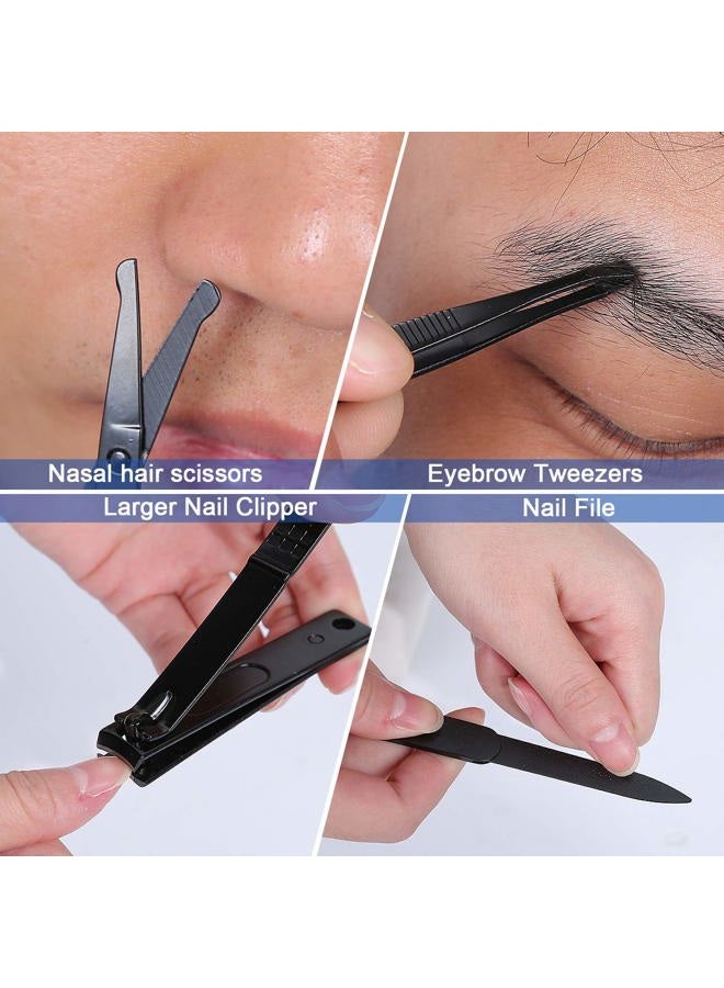 Aceoce Nail Clipper Set Manicure Set Men Accessories Personal Nail Care Tools Nail Clippers Aceoce Travel Grooming Kit Manicure PedicureTools Kit Personal Care Set Nail kit Set Gift for Men Fathers Parents  - Image 4