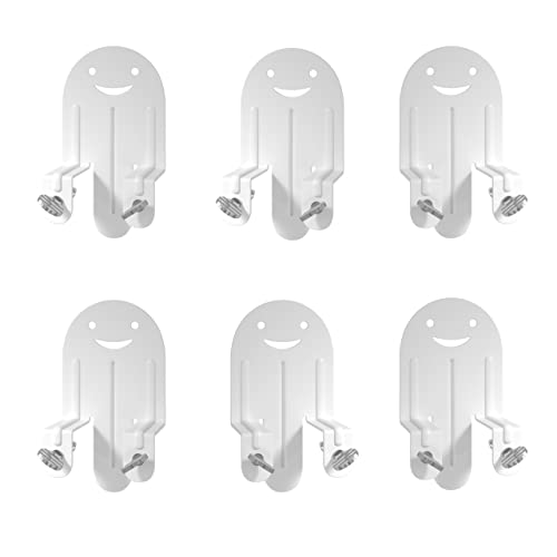 Upcanso 6 PCS Mattress Non Slip Gaskets Metal Pad Helps Stop Mattress and Topper from Sliding, Easy to Install, Strong Durable Iron Baffle Grips Prevent Slipping, White - Image 1