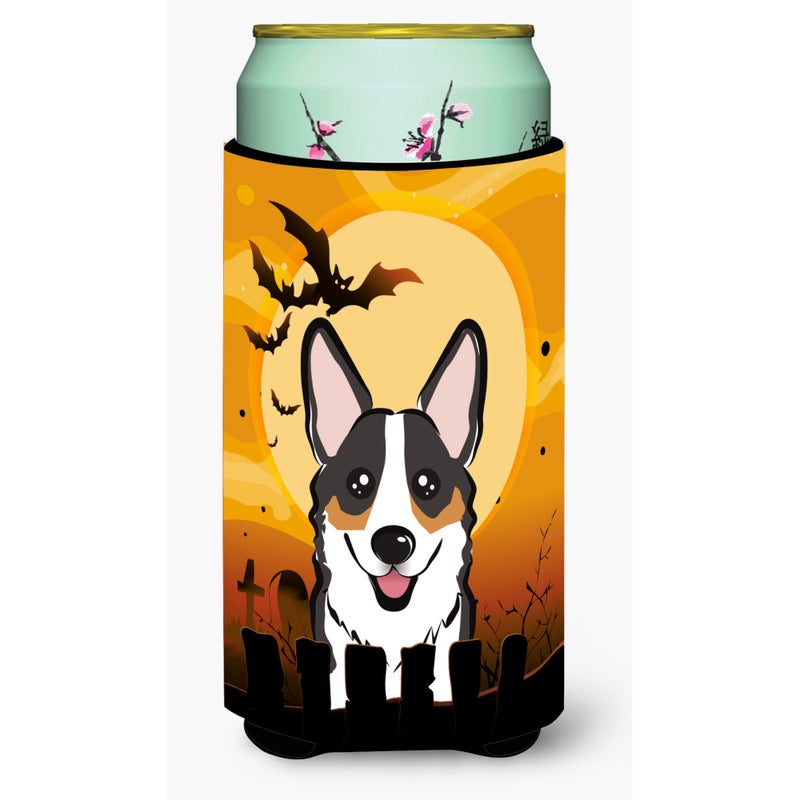 Caroline's Treasures ""Caroline's Treasures Halloween Tricolor Corgi Tall Boy Koozie Hugger  Multicolor"" 