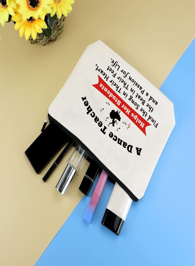 Mikela Dance Teacher Appreciation Gift for Women Makeup Bag Dancer Cosmetic Bags Dancer Gifts Dance Team Coach Gift Thanksgiving Christmas Birthday Gifts for Dance Teachers Thank You Gifts Travel Pouch - Image 4
