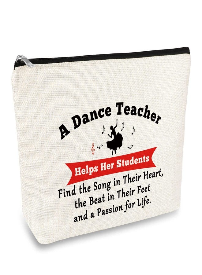 Mikela Dance Teacher Appreciation Gift for Women Makeup Bag Dancer Cosmetic Bags Dancer Gifts Dance Team Coach Gift Thanksgiving Christmas Birthday Gifts for Dance Teachers Thank You Gifts Travel Pouch - Image 1