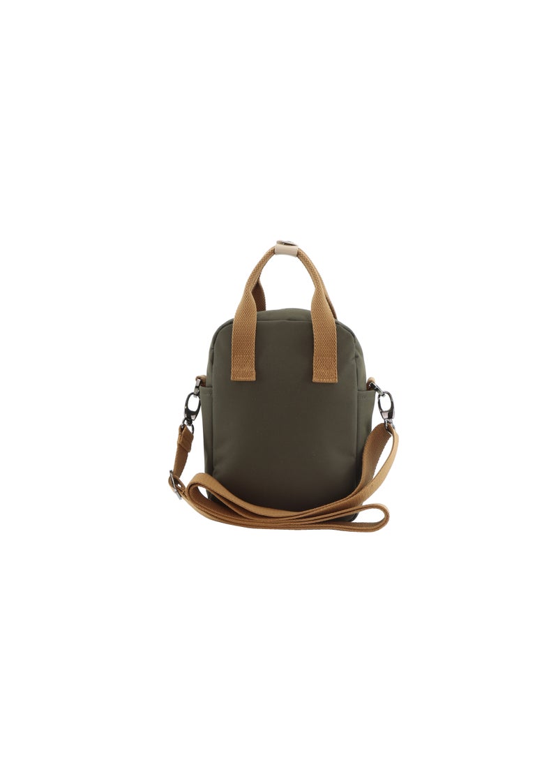 NATIONAL GEOGRAPHIC National Geographic LEGEND Mini Utility Bag Khaki For Men and Women, Durable Water Resistant Multi Function Casual Shoulder Bag/Lunch Box Bag With Top Handle/Removable Strap  - Image 3