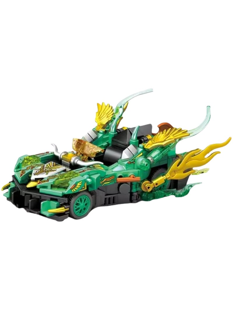 Elemental Chariot-Wooden Block Assembly Model Boy Small Particle Assembly Toy - Image 1