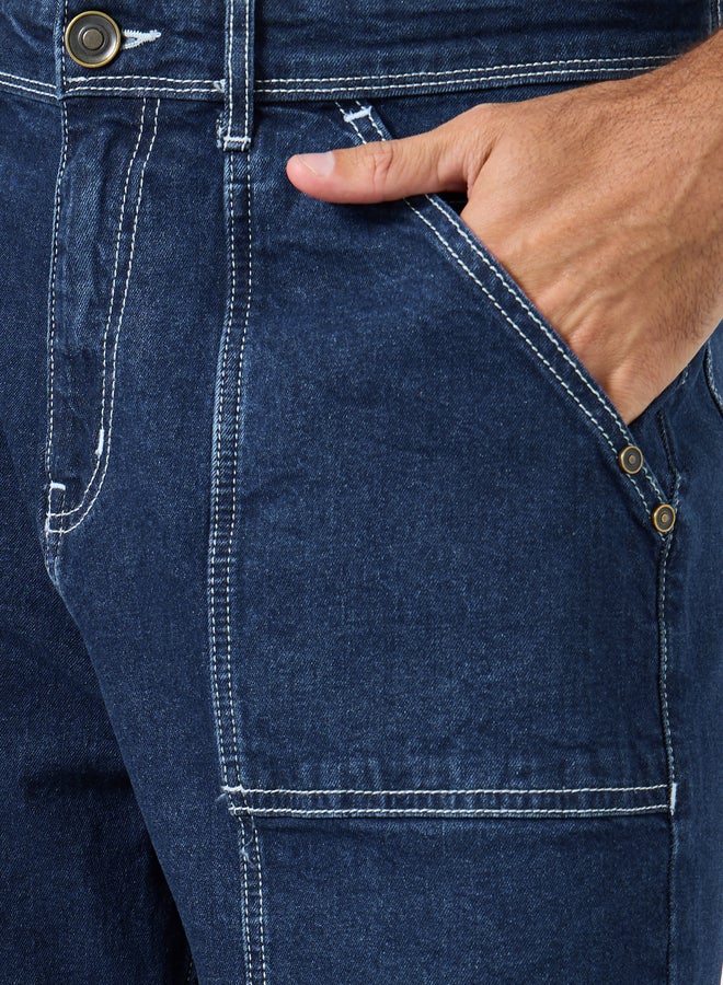 ستايلي جينز ستايلي بقصة واسعة وخصر متوسط بلمسات جانبية - Image 3