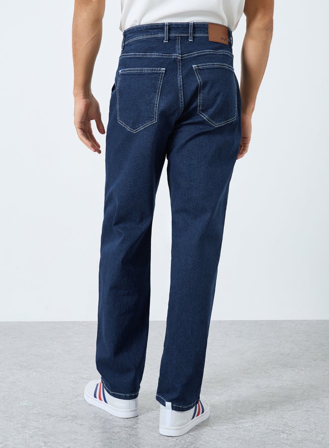 ستايلي جينز ستايلي بقصة واسعة وخصر متوسط بلمسات جانبية - Image 4